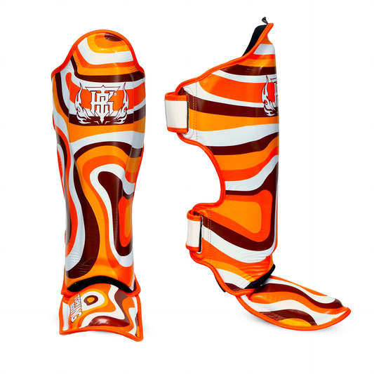 TOP KING - Shin Guard - Lava Orange