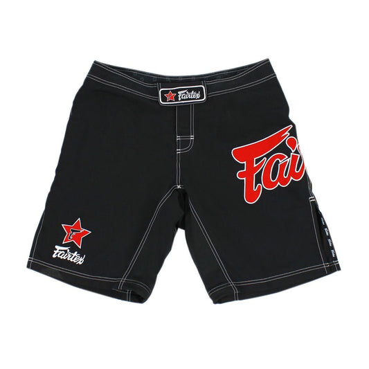 Fairtex Black MMA board shorts detail – Sydney