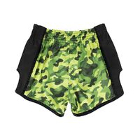 Fairtex Green Camo Slim Cut Muay Thai shorts front view – Sydney