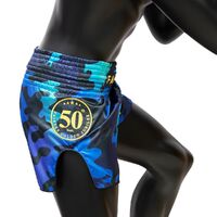 Fairtex Golden Jubilee Luster Muay Thai shorts front view – Sydney