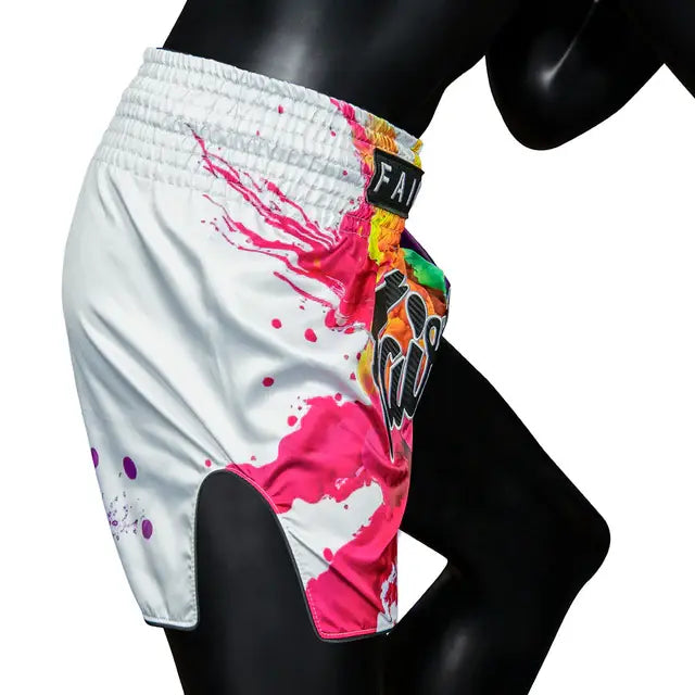 FAIRTEX - SHORTS - White Funky Soul Muay Thai Shorts (BS1930)