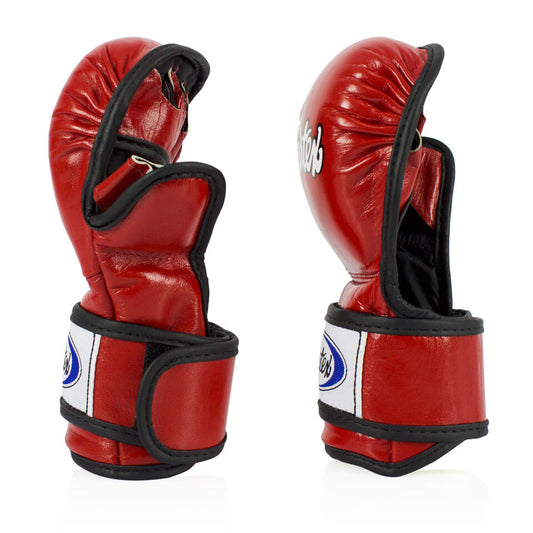 FAIRTEX - MMA SPARRRING GLOVES DOUBLE WRIST WRAP CLOSURE  (FGV15) - Red