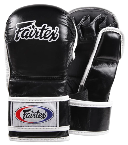 FAIRTEX - MMA SPARRRING GLOVES DOUBLE WRIST WRAP CLOSURE  (FGV15) - Black