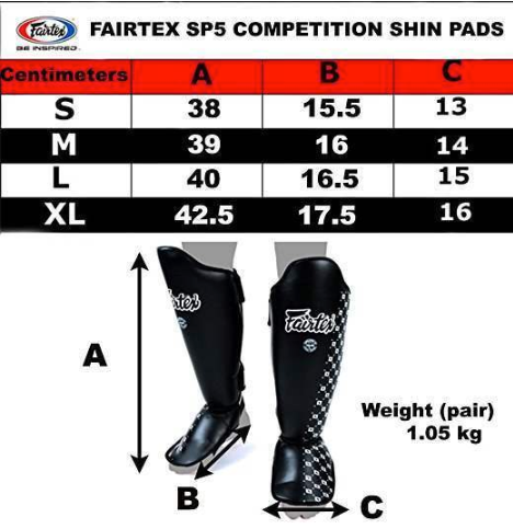 FAIRTEX - Competition Shin Guards (SP5) - Yellow