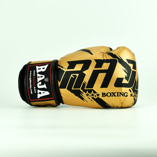 Raja - Boxing Gloves - Semi Leather - Gold