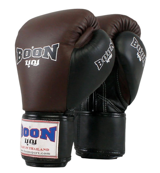 BOON - Boxing Gloves BGCBR Compact Velcro Glove - Brown & Black
