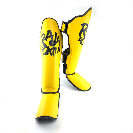 Raja Shin Guards Lightweight Neon Yellow