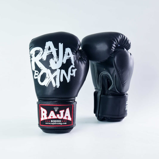 Raja - Boxing Gloves - Semi Leather - Black