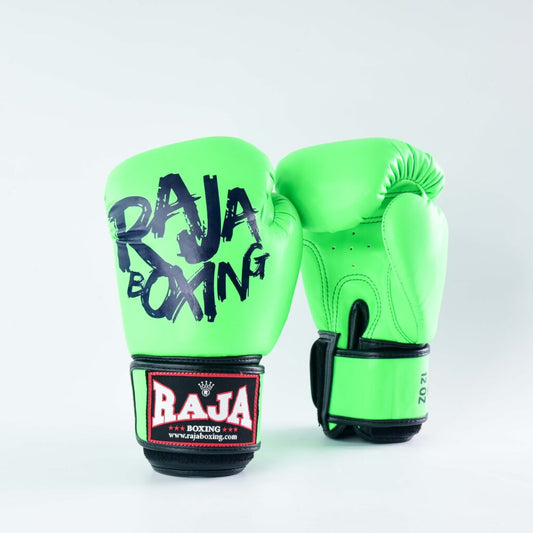 Raja - Boxing Gloves - Semi Leather - Green Neon