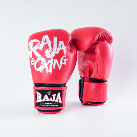 Raja - Boxing Gloves - Semi Leather - Red