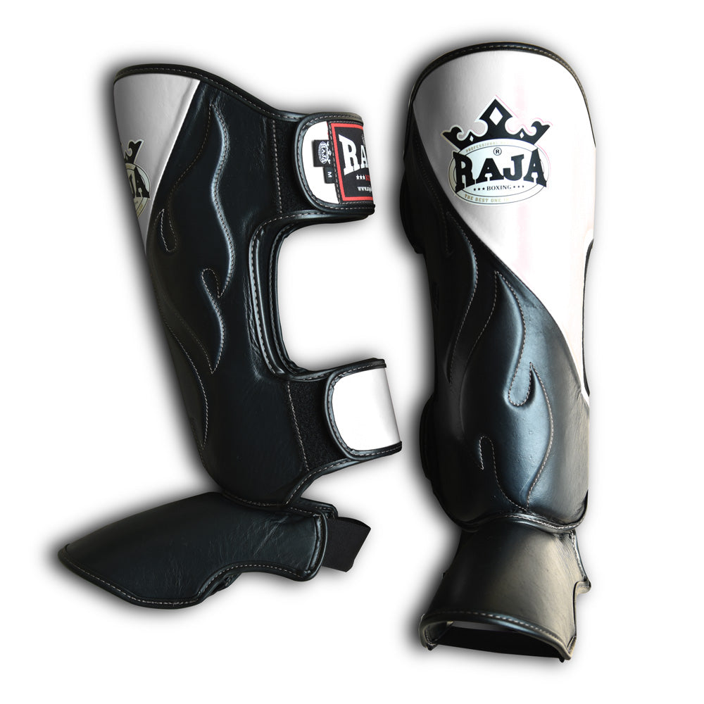 Raja Shin Guards Double Color (Black/White)