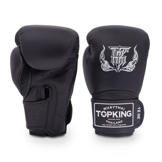 TOP KING - Boxing Gloves - SUPER SINGLE TONE - Black