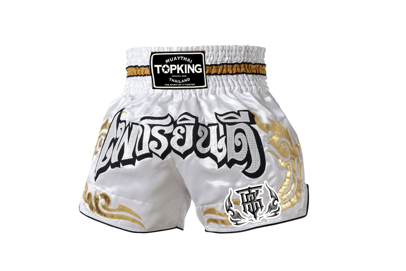 TopKing Shorts – Pet Yin Dee - white/gold