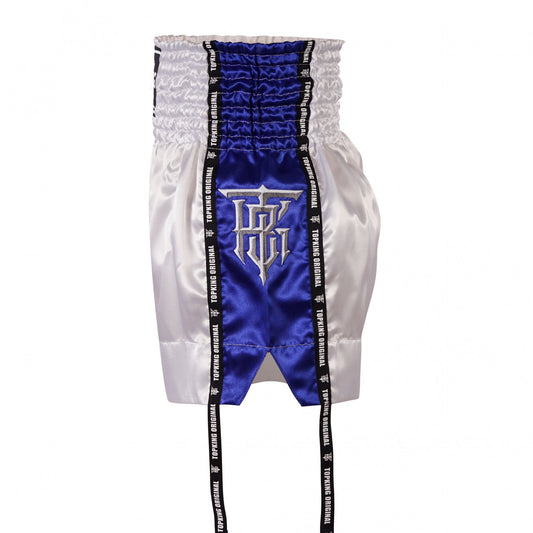 Top King Thai boxing shorts 201 blue front view – Sydney