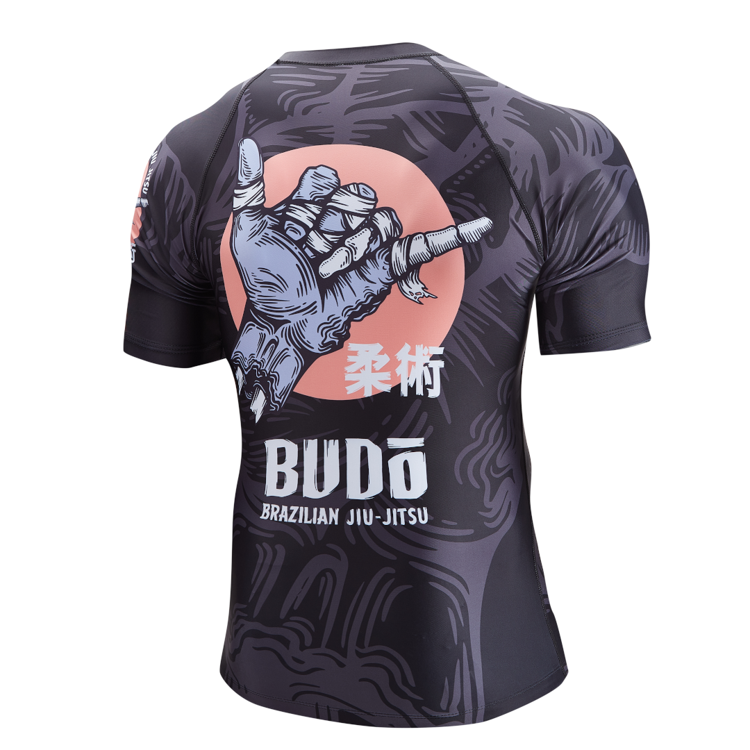Zombie Shaka Rash Guard - Black