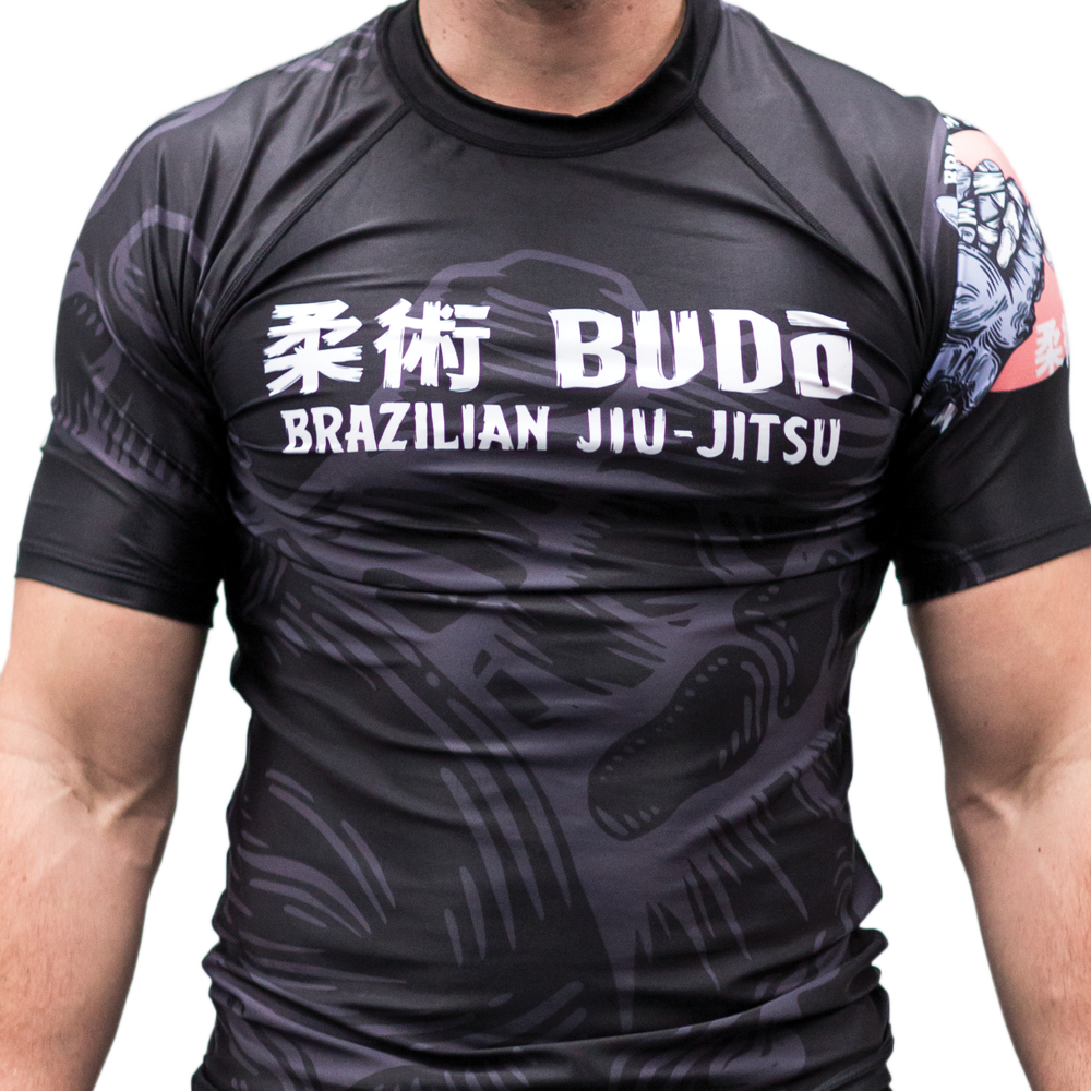 Zombie Shaka Rash Guard - Black