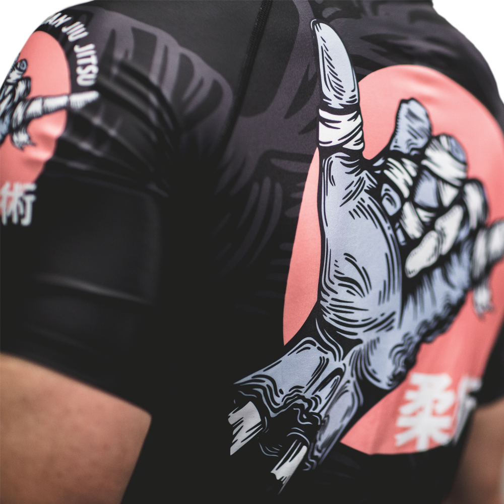 Zombie Shaka Rash Guard - Black
