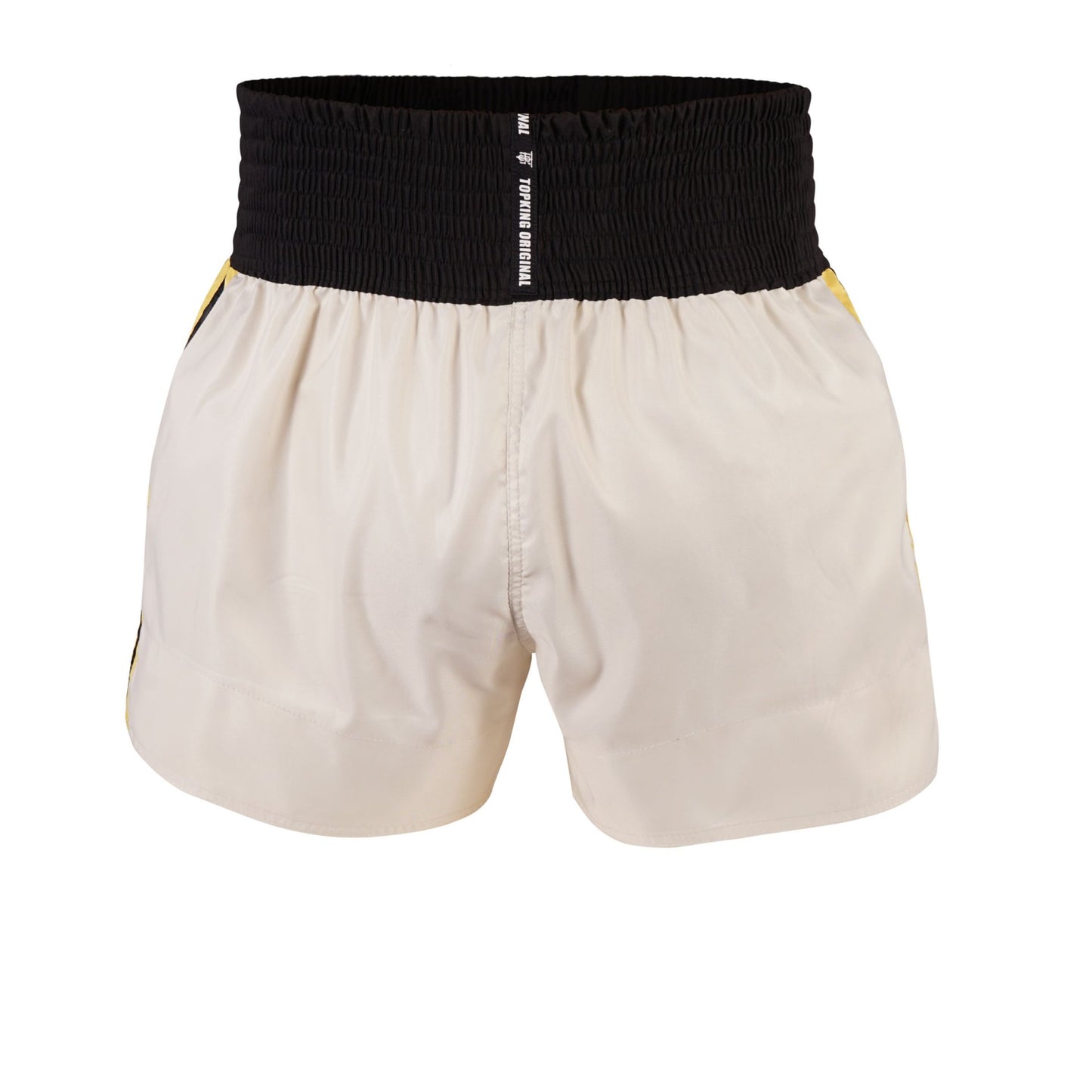 Top King Thai Boxing Shorts Cream 220  - back