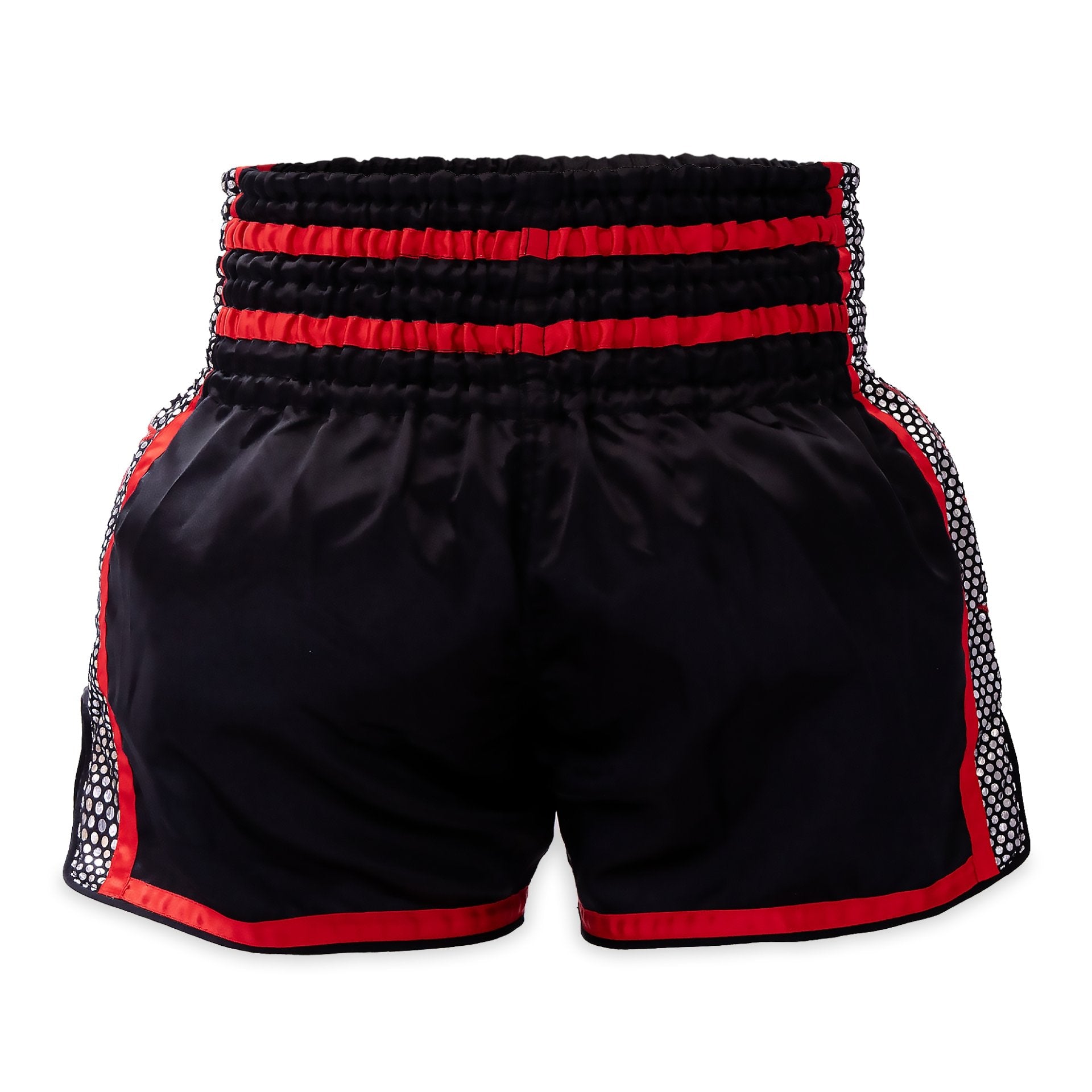 Top King Thai Boxing Shorts Red 239 – Authentic Muay Thai fight shorts in red/black Back