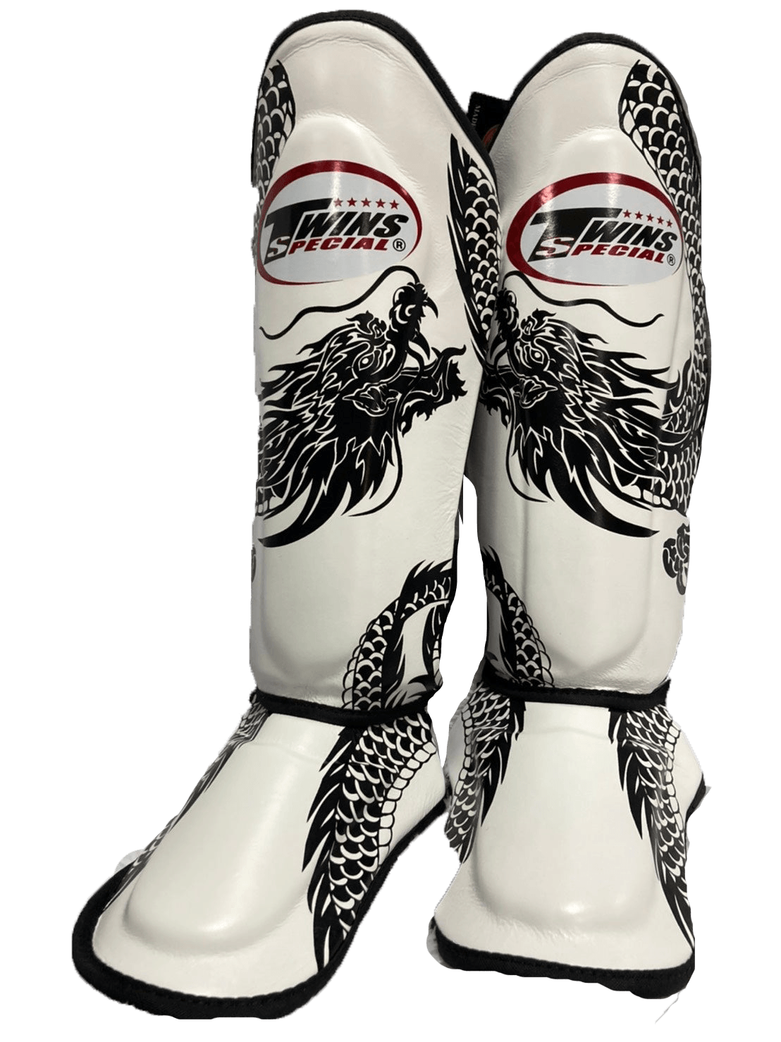 Twins Fancy Shin Guards Dragon Black/White - Main Image