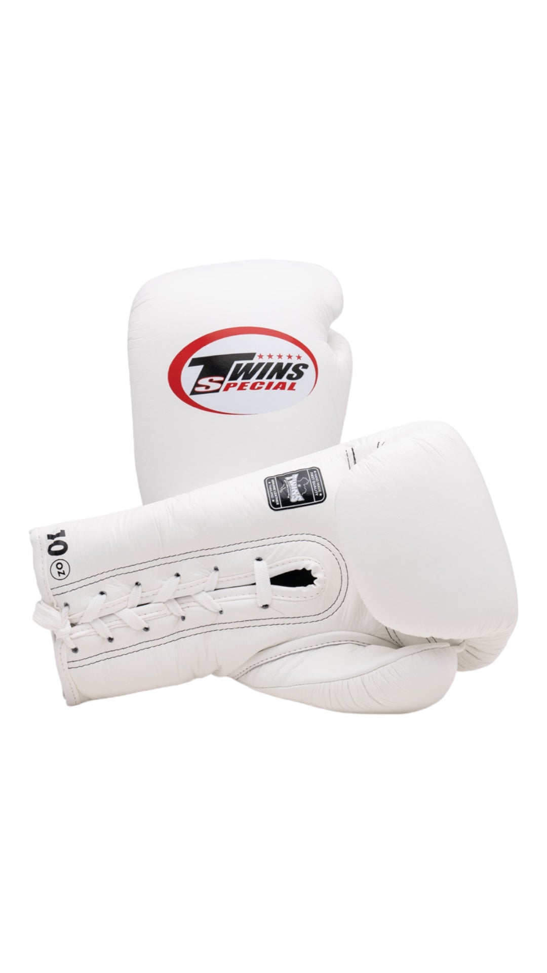 TWINS - Lace Up Boxing Gloves - White