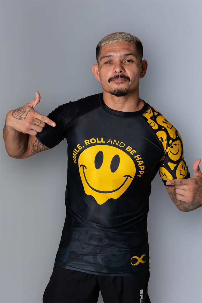 Braus Happiness No Gi Rash Guard Limited Edition Sydney - model sizing 3