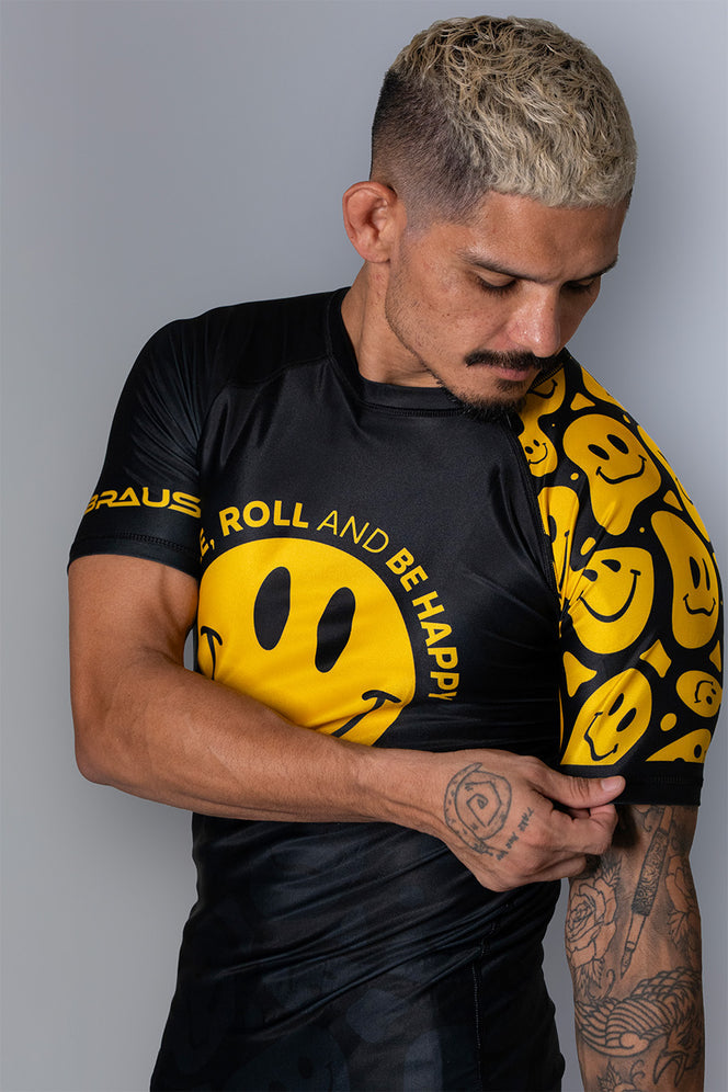 Braus Happiness No Gi Rash Guard Limited Edition - logo close up