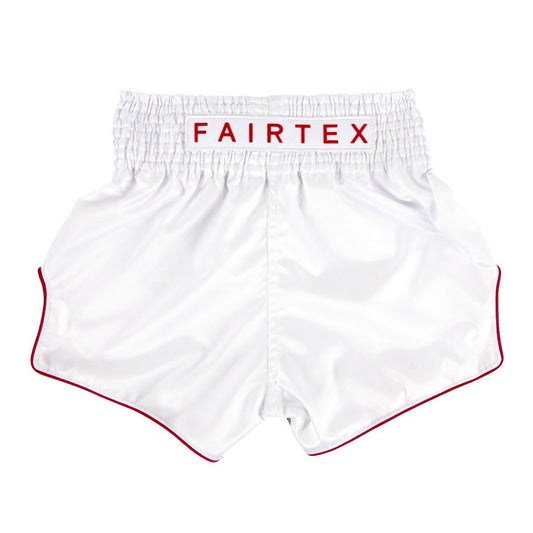 Fairtex X Satoru Muay Thai shorts white front view – Sydney