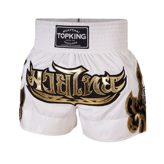 TopKing Shorts – White/Gold