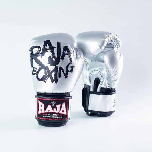 Raja - Boxing Gloves - Semi Leather - Silver