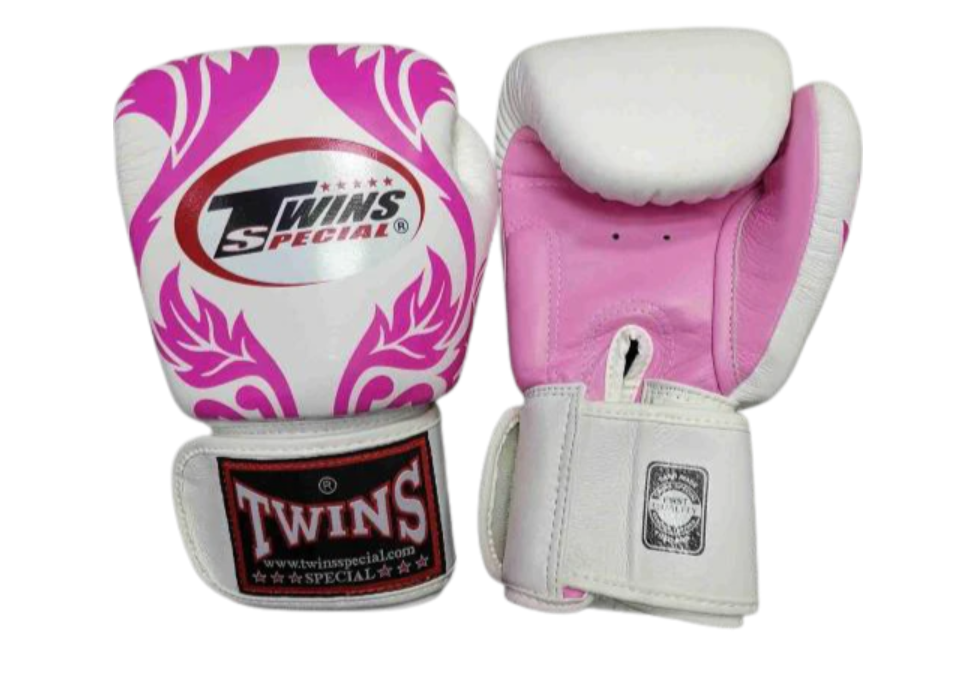 Twins Fancy Boxing Gloves White/Pink