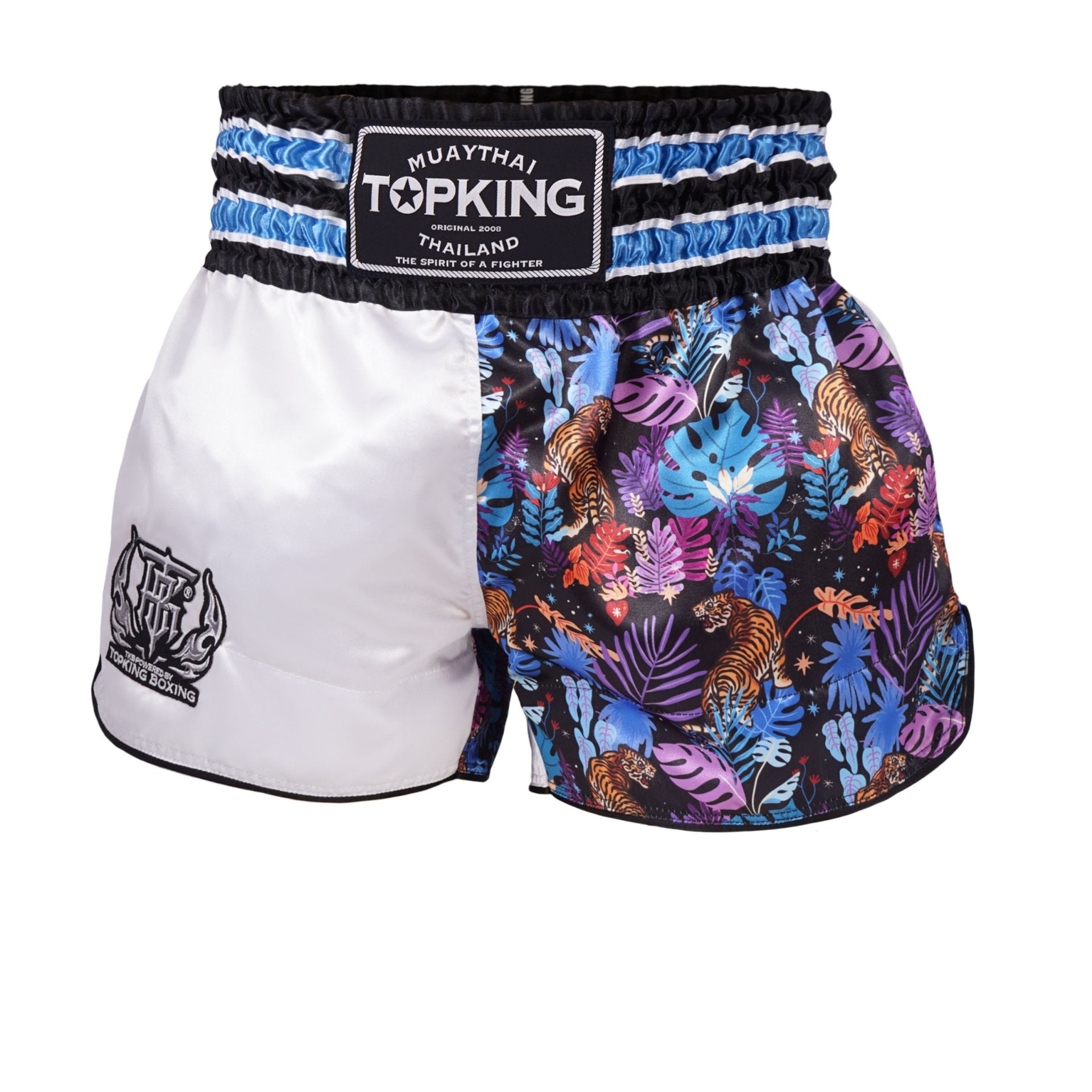 Top King Thai Boxing Shorts 238 – Authentic Muay Thai fight shorts tiger and pattern