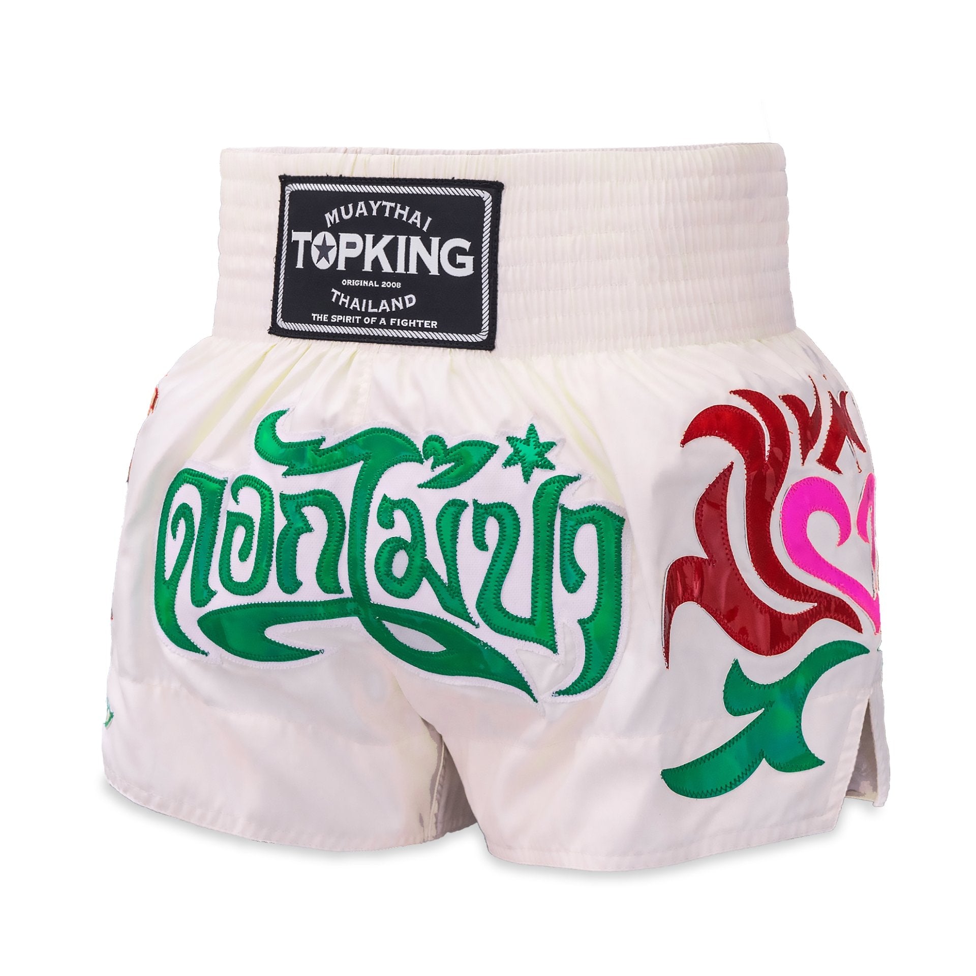 Top King Thai Boxing Shorts 272 – Authentic Muay Thai fight shorts with love heart front