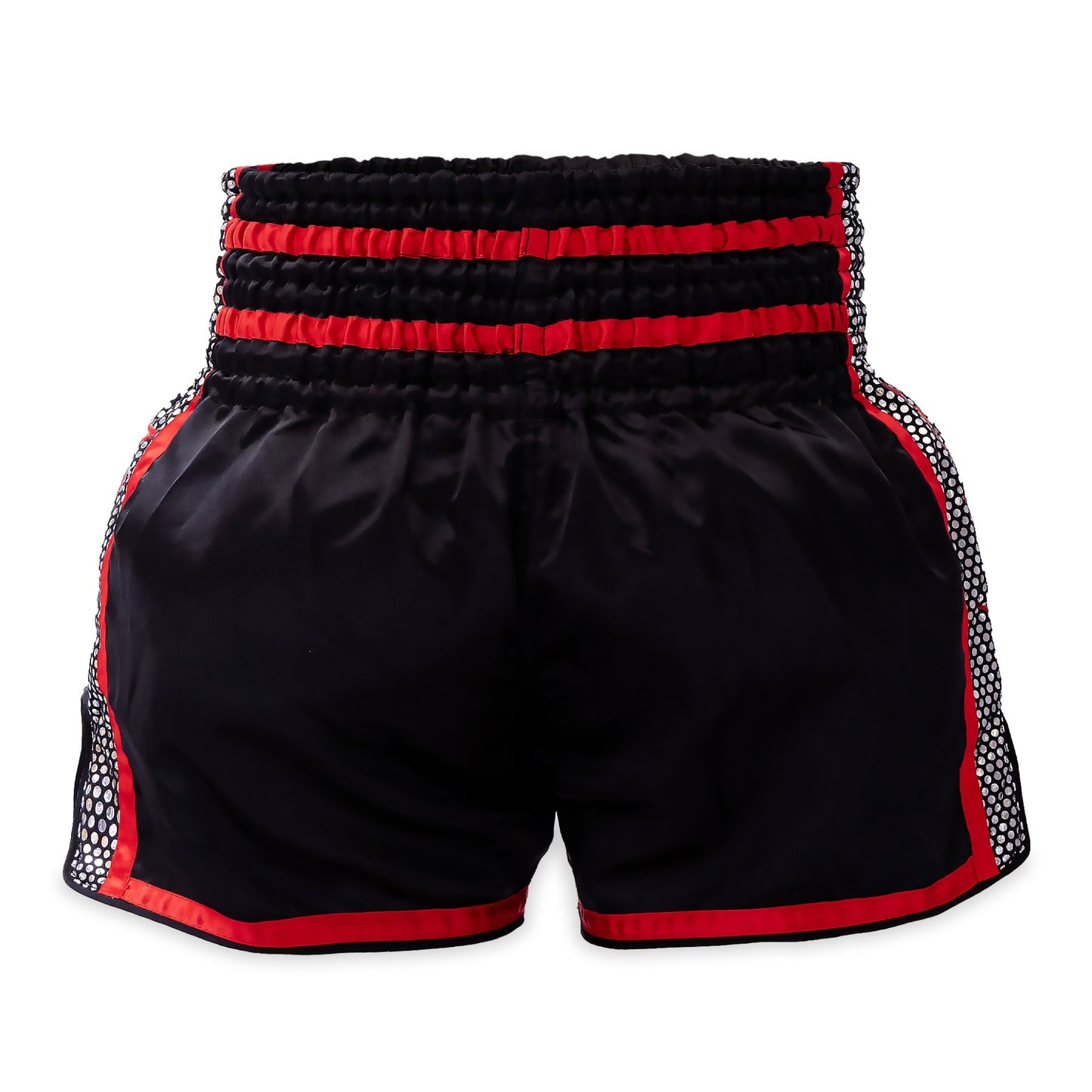 Top King Thai Boxing Shorts Red 239 – Authentic Muay Thai fight shorts in red/black Back